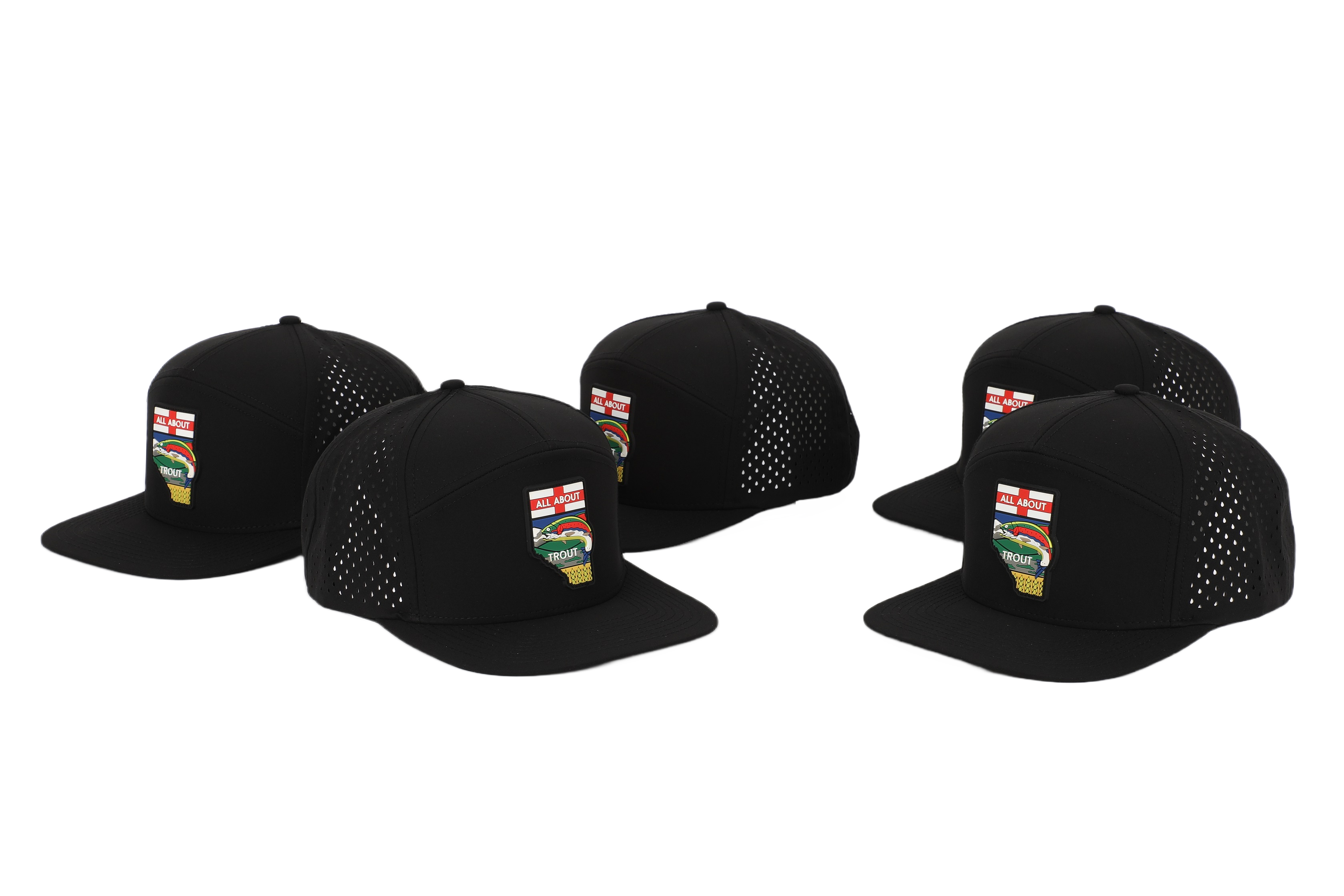 Canada Black 7 Panel Hat