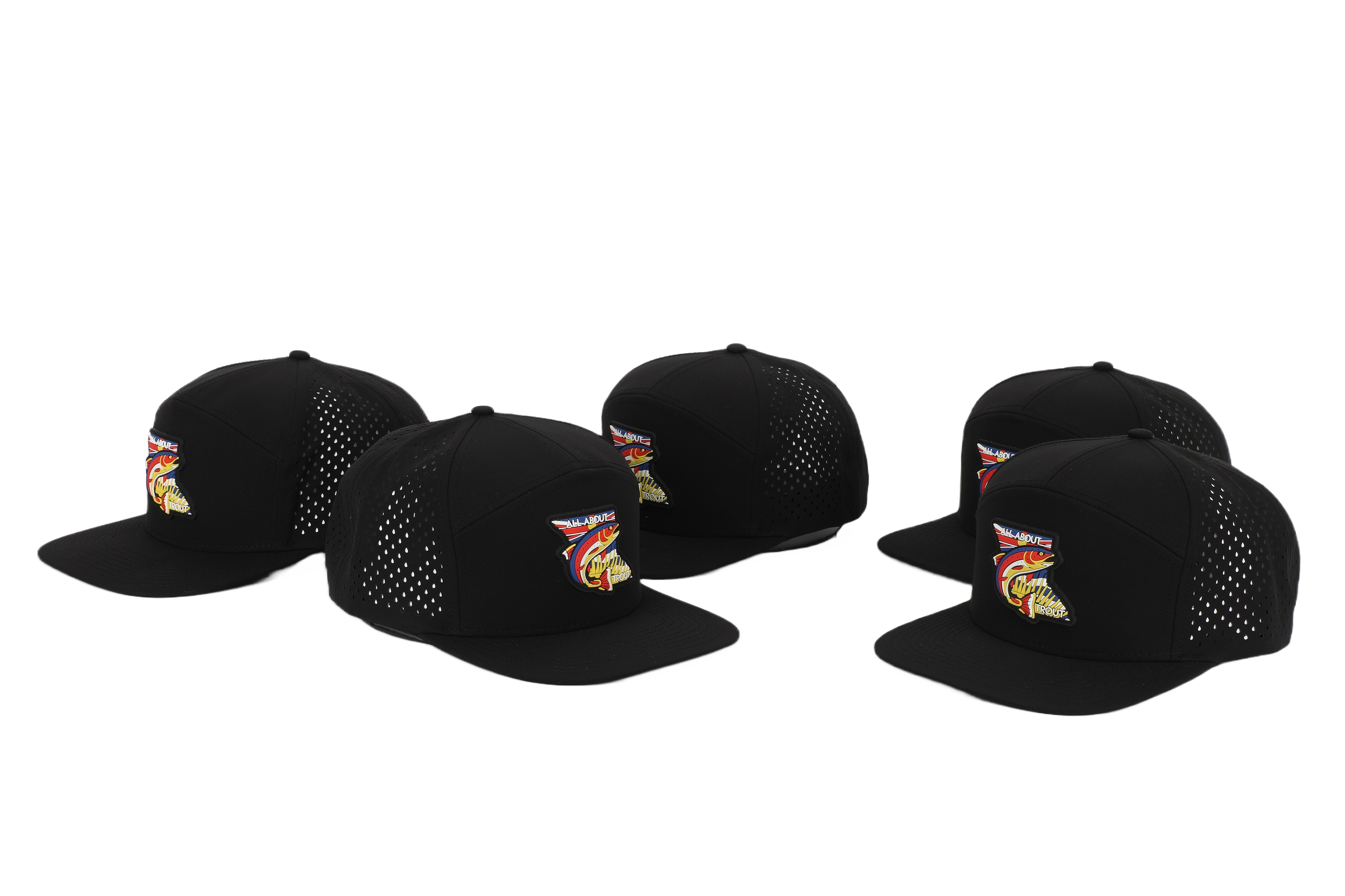 BC Black 7 Panel Hat