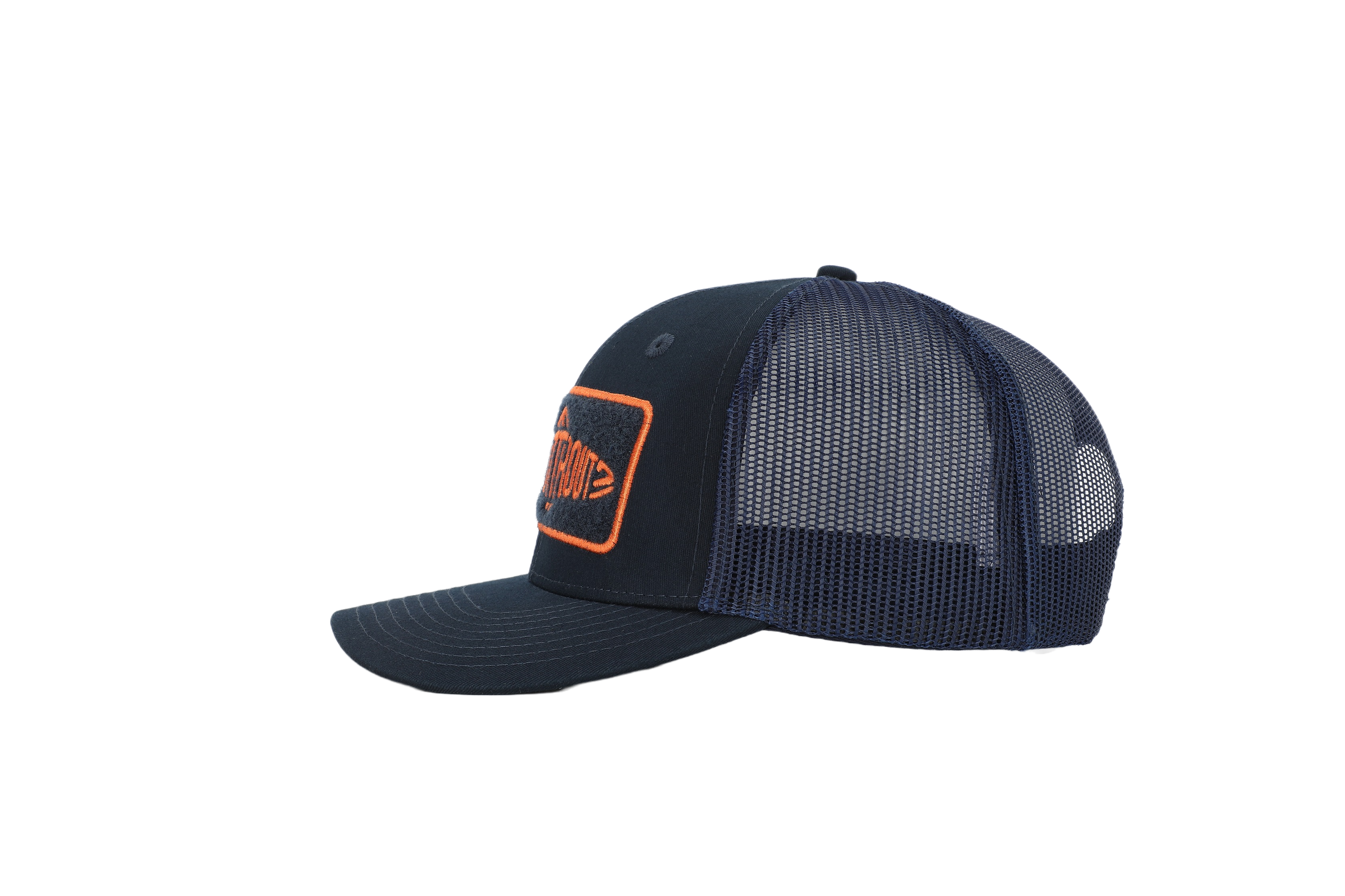Cap with top velcro patch