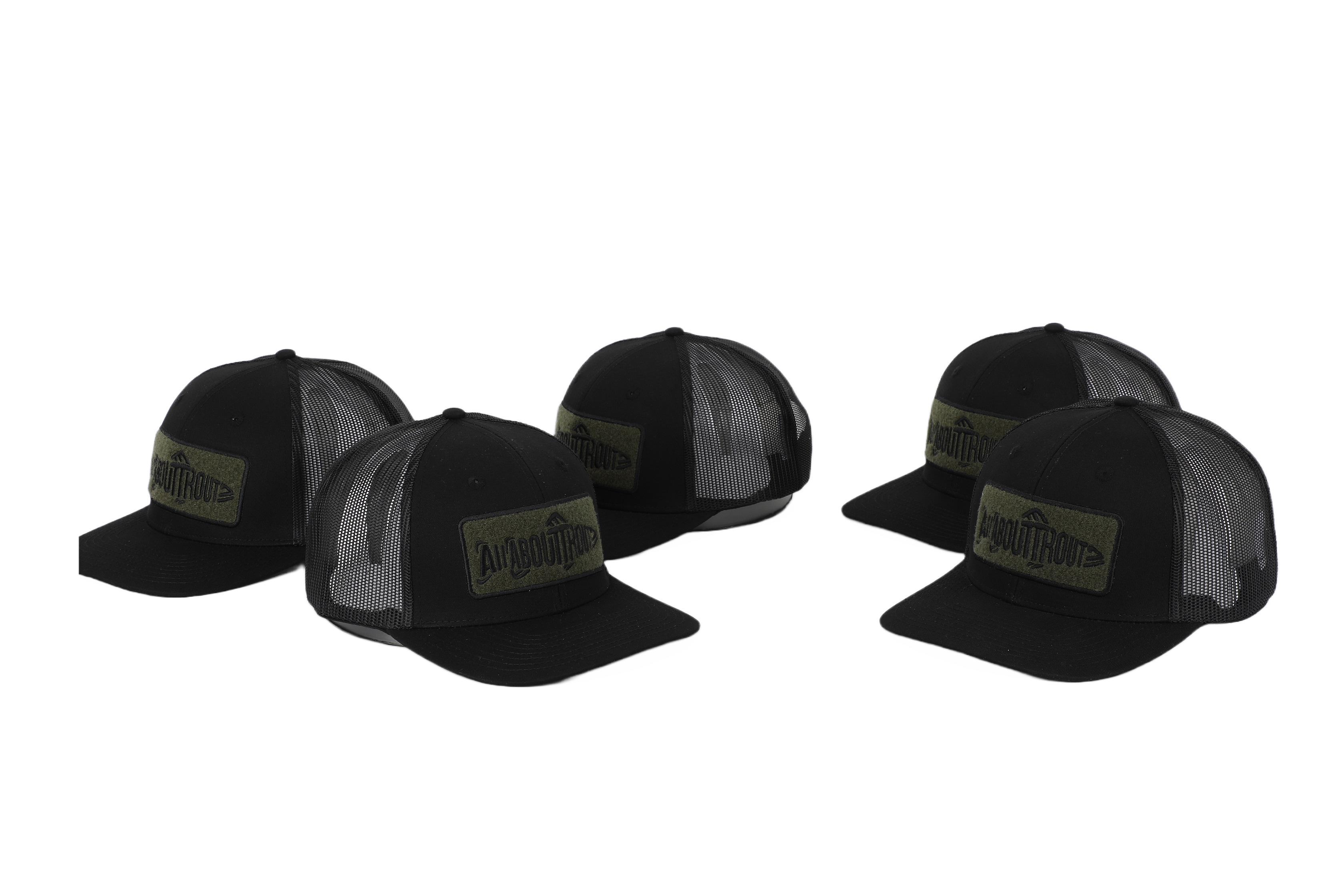 Olive Velcro Patch Black Hat