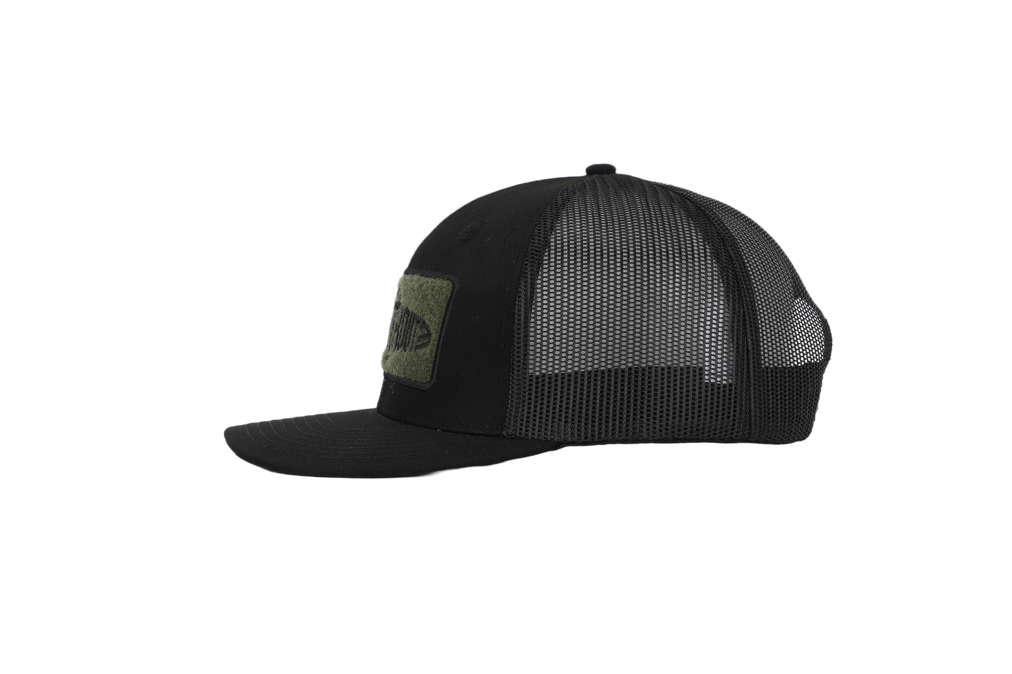 Olive Velcro Patch Black Hat