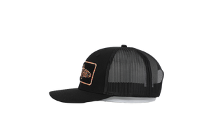 Rainbow Stitch Velcro Patch Black Hat